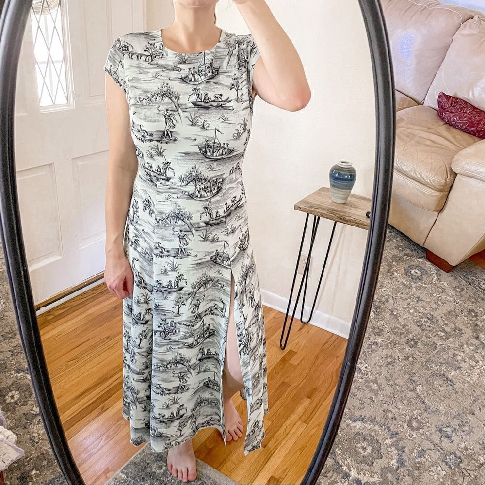 Babaton Hamptons Cut Out Back Maxi Dress Aqua Essence